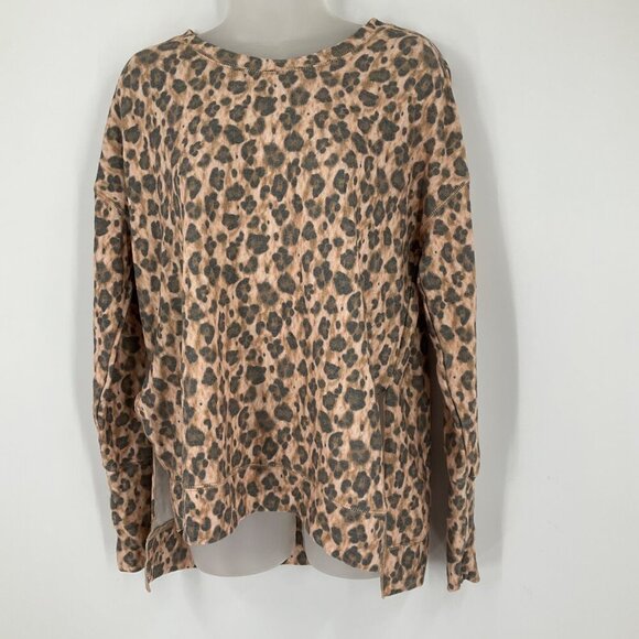 Chaser Long Sleeve Leopard Print Pullover Small S casual loungewear soft comfy - Picture 7 of 8